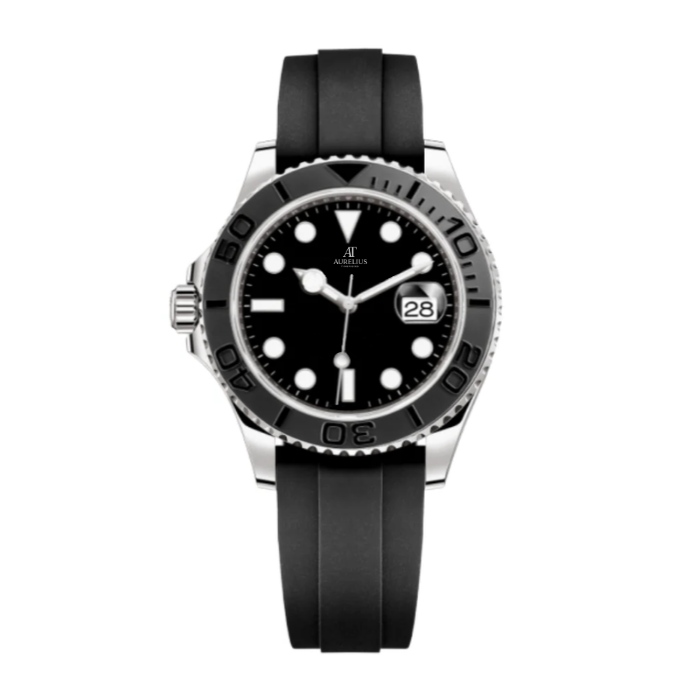 Sport 42 – Black Dial | Rubber Strap & Matte Ceramic Bezel