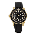 Sport 42 – Black Dial | Gold Tone Case & Rubber Strap