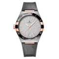 Integrated Classic 41 – Silver Textured Dial | Steel & Gold Tone Case & Leather Strap & Engraved Bezel