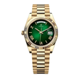 President 40 – Green Ombre Dial | Gold Tone Bracelet