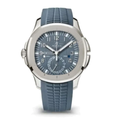 Sport Travel 40 – Blue Embossed Dial | White Gold Tone Case & Blue Rubber Strap