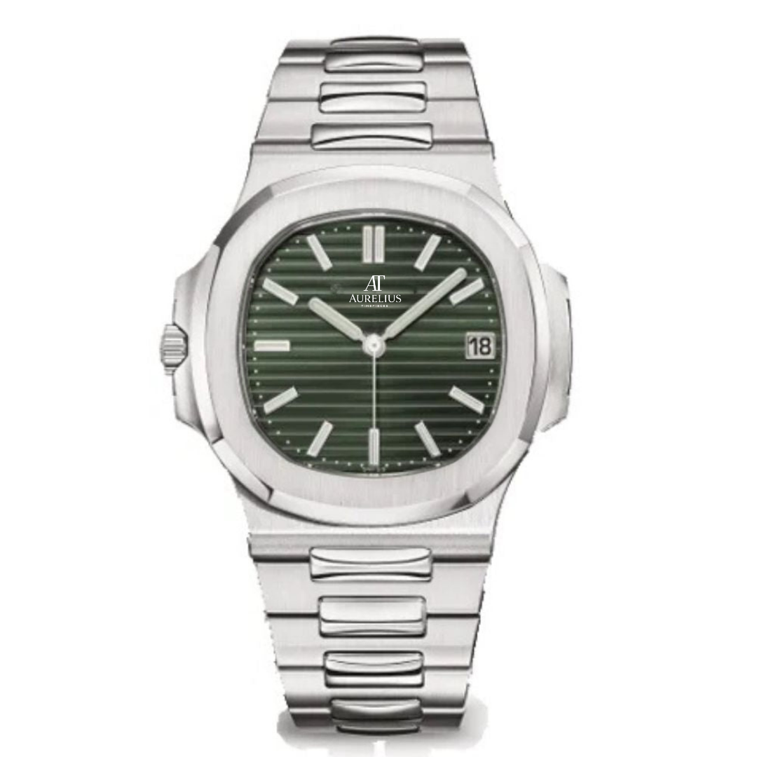 Integrated Classic 40 – Olive Green Dial | Steel Bracelet & Horizontal Texture