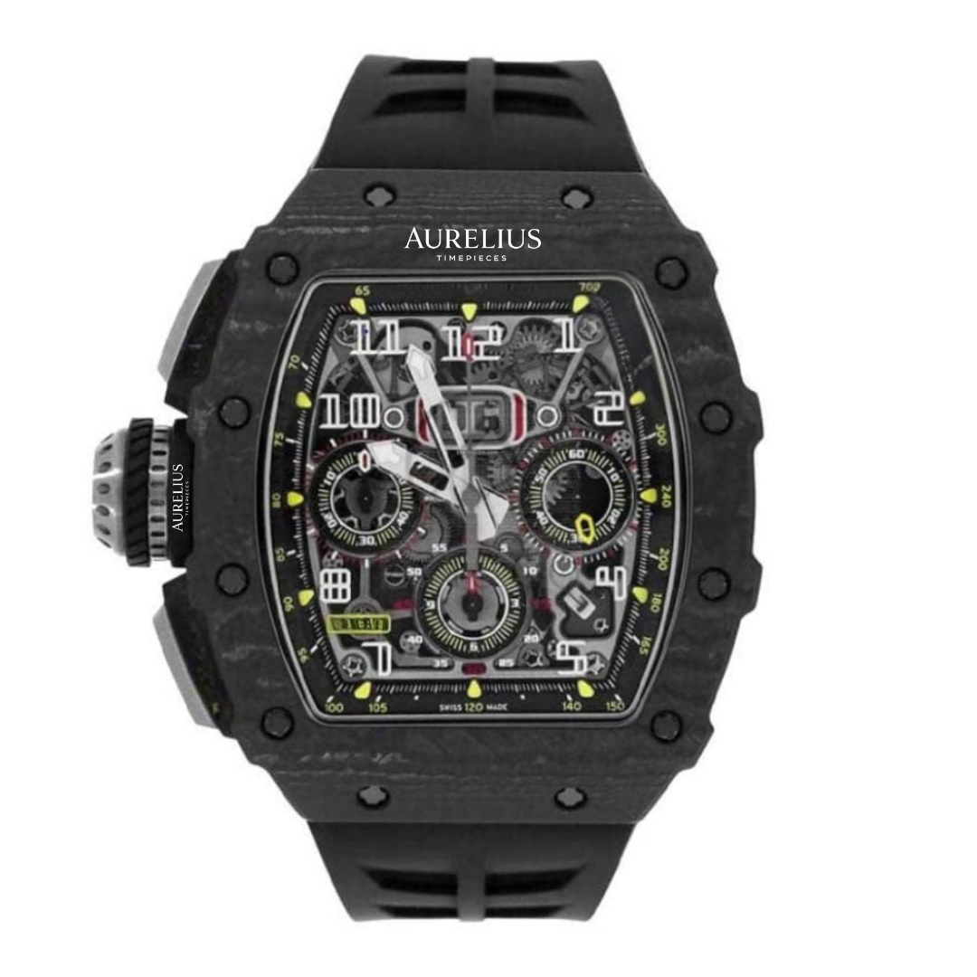Skeleton Chronograph 44 – Carbon Pattern Dial | Carbon Case & Rubber Strap