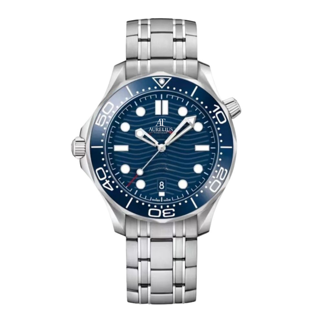 Diver 42 – Blue Wave Dial | Steel Bracelet & Blue Ceramic Dive Bezel