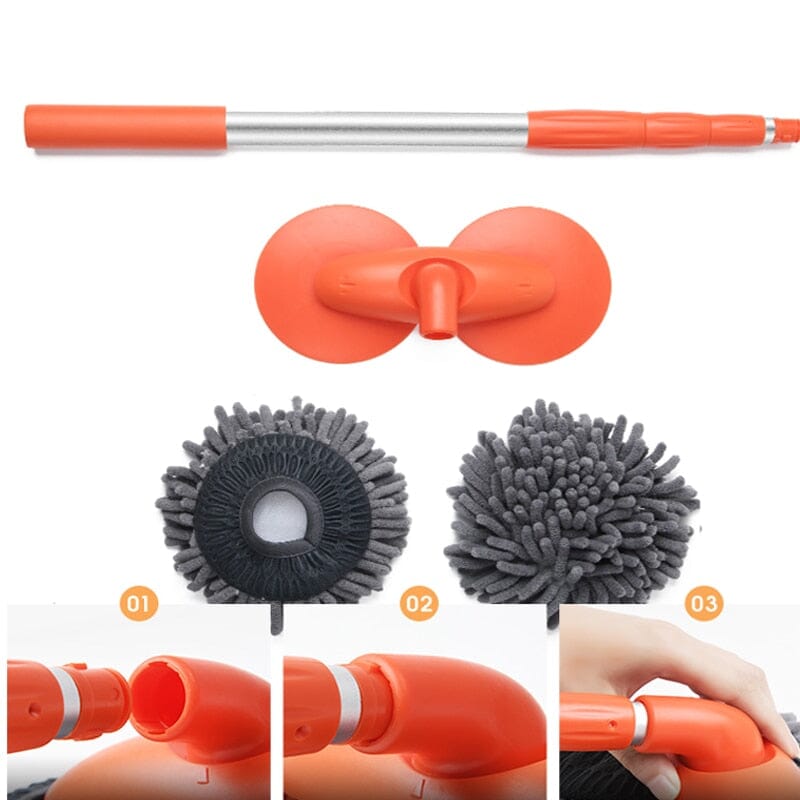 Escova de lavagem extensível com camada dupla